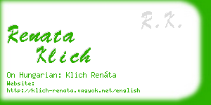 renata klich business card