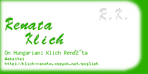renata klich business card